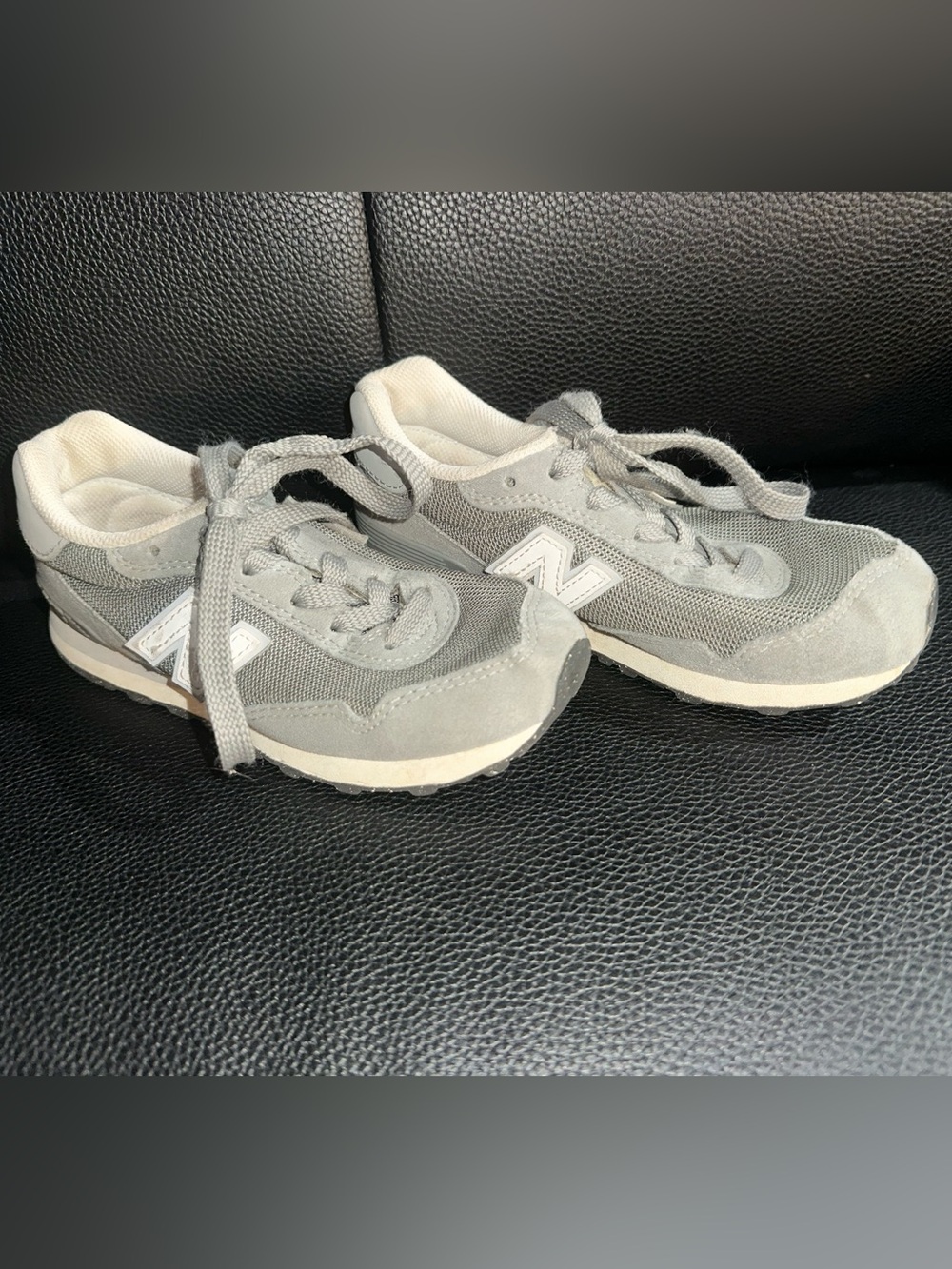 New Balance Kids Gray Lace-Up Sneakers